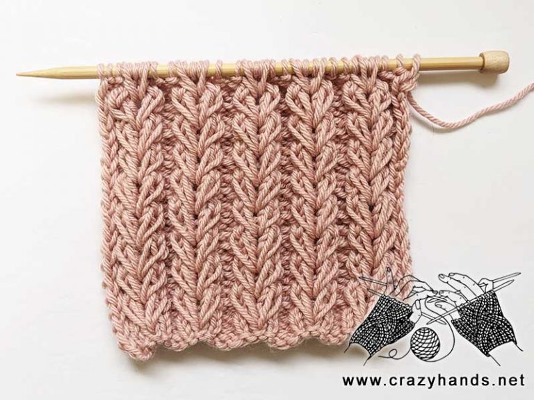 Ribbed 3x2 Knit Stitch Free Pattern · Crazy Hands
