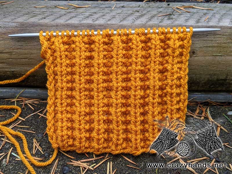 knit ribbed seed stitch pattern