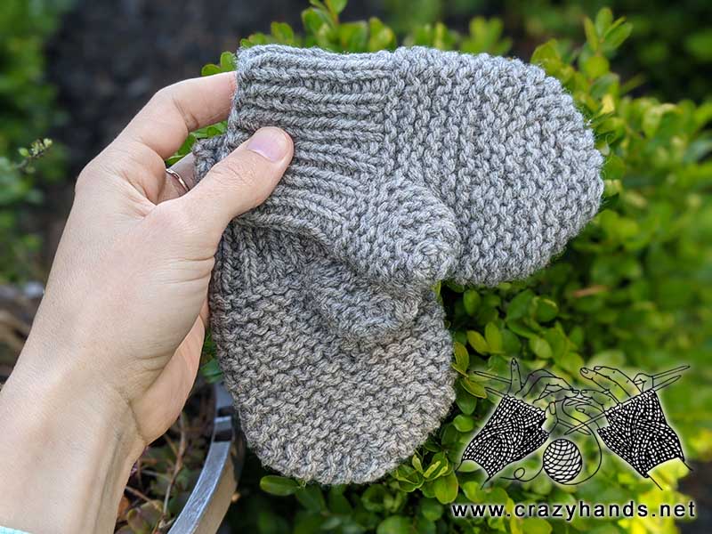 Toddler Knit Mittens 2 -3 years old