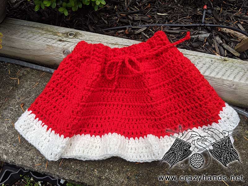 crochet santa baby skirt pattern