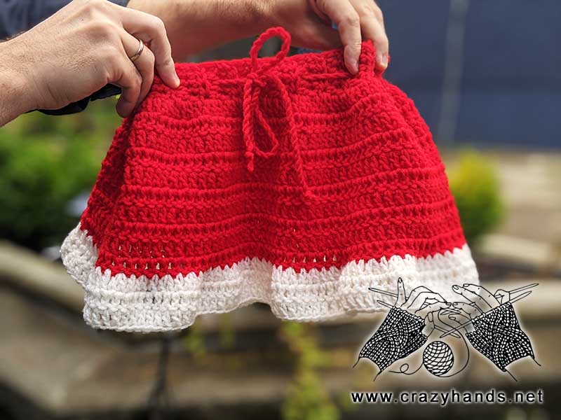 crochet santa baby skirt