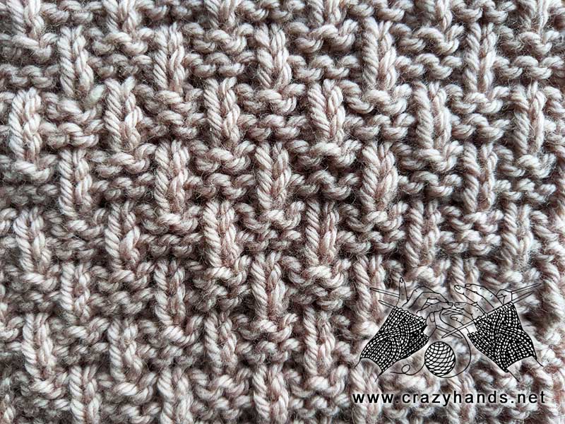 rebar knit stitch - close up view