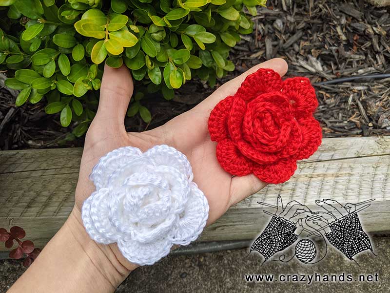 crochet damask rose pattern