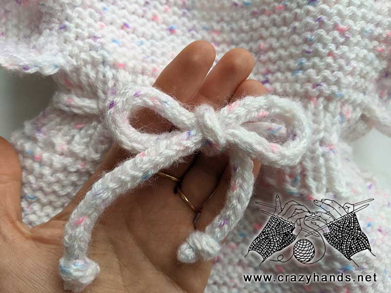 knit i-cord for baby onesie
