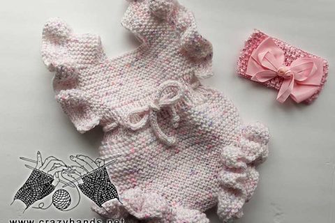 Aran Knit Baby Romper Free Pattern · Crazy Hands