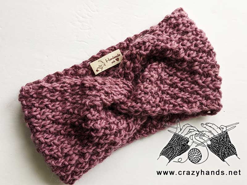 Mulberry Knit Ear Warmer Free Pattern · Crazy Hands
