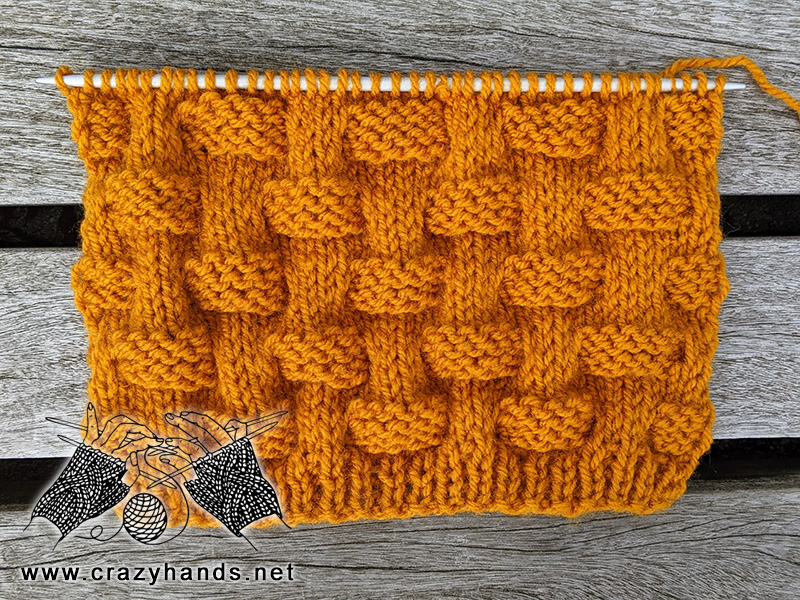 juliet knit stitch pattern - basket weave look
