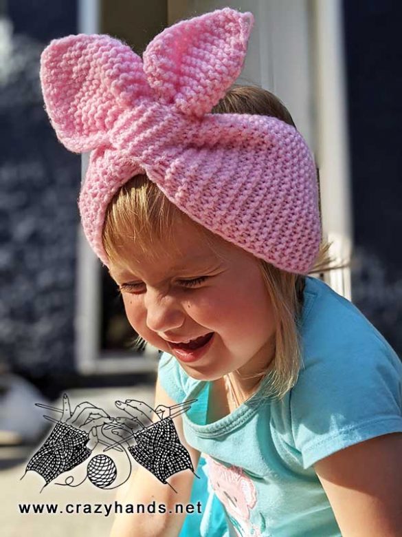 Bunny Ears Knit Headband Free Pattern · Crazy Hands