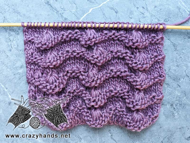 guelder rose knit stitch pattern