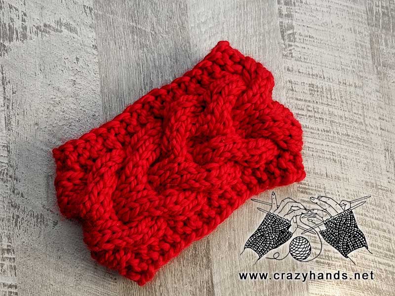 chain track chunky cable knit headband pattern