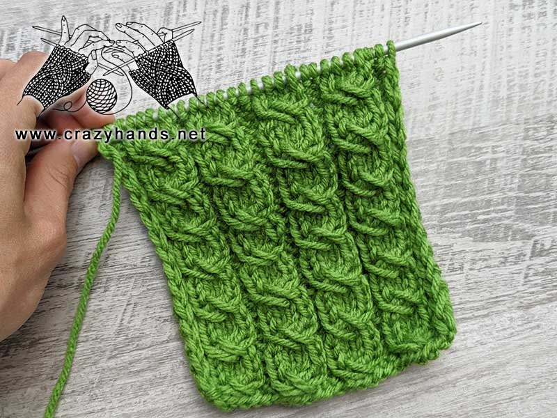 cable knit stitch without cable needle