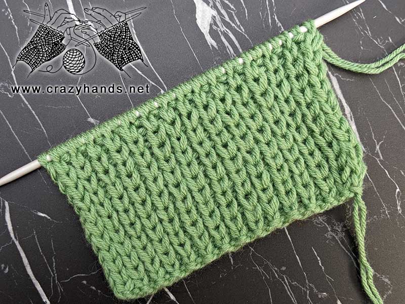 1x1 Rib Stitch Knitting Pattern for Beginners (2 Row Repeat) 