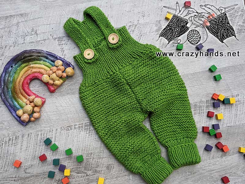 knit overall for 3-6 months old baby