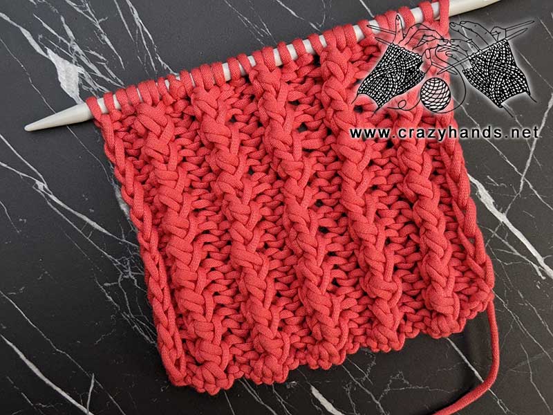 regatta knit stitch pattern - two rows knit stitch for beginners