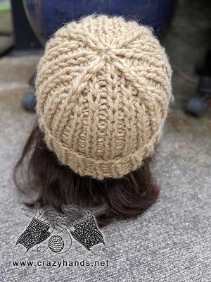 Super Bulky Knit Hat Free Pattern with Double Brim · Crazy Hands