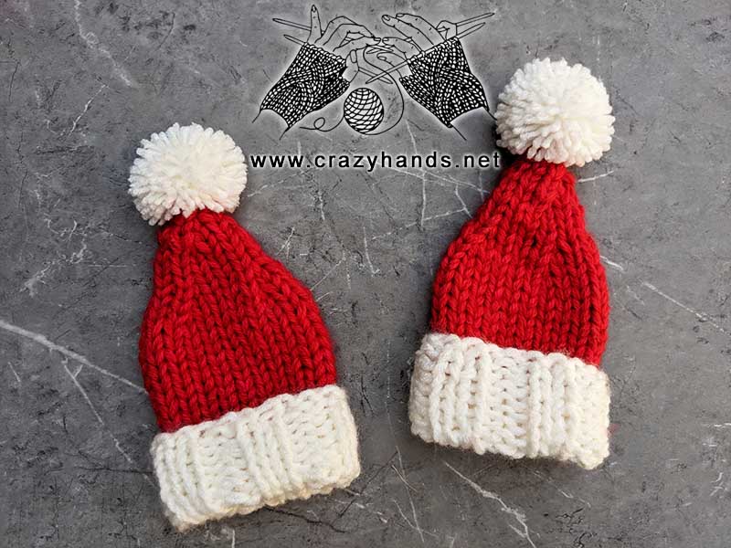 knit mini santa hat pattern