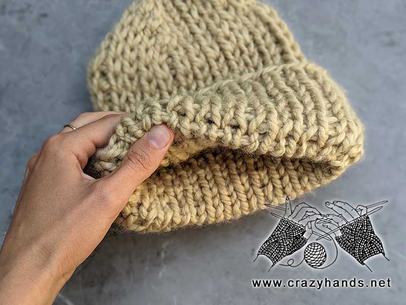 Spikelet Bulky Yarn Knit Hat Free Pattern · Crazy Hands
