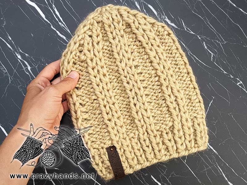 chunky ribbed knit hat pattern
