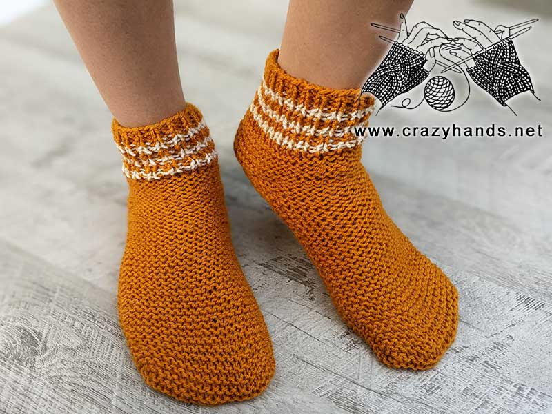 mustard color flat knit socks