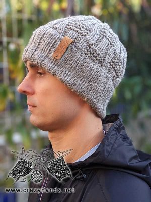 Broadway Knit Hat with Brim Free Pattern · Crazy Hands