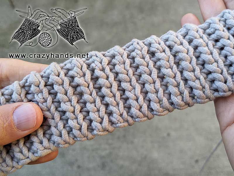 crochet rib 1x1 yarn over slip stitch