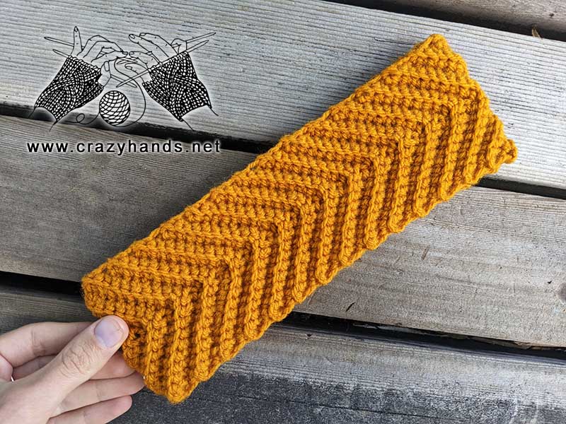 crochet chevron headband pattern