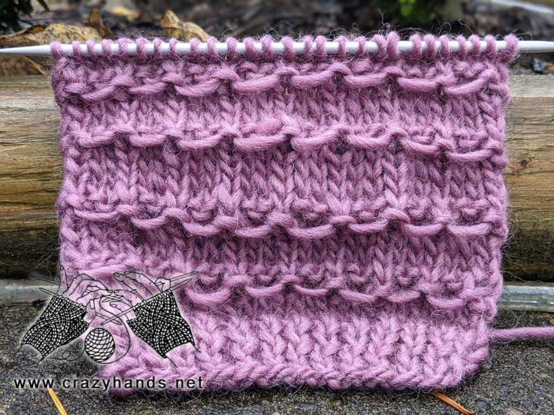 champagne knit stitch - 6 rows