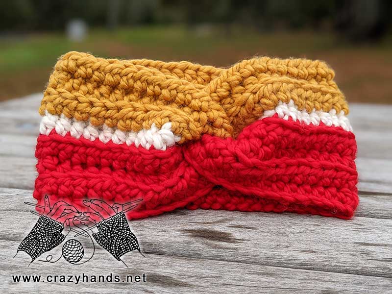 Top Knot / Twisted Crochet Headband Free Pattern · Crazy Hands