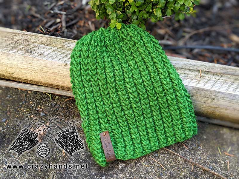 Evergreen chunky ribbed knit beanie for women