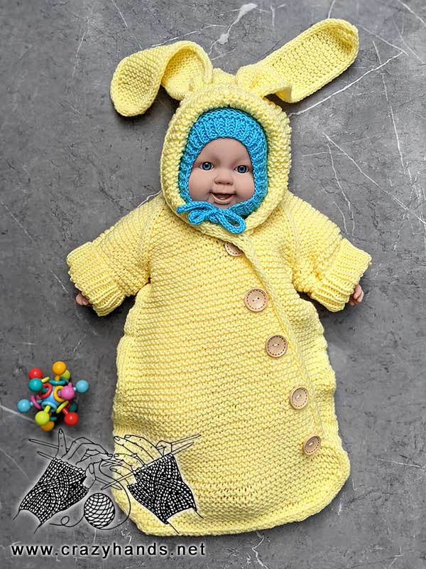 baby doll insider the knit baby cocoon with bunny ears