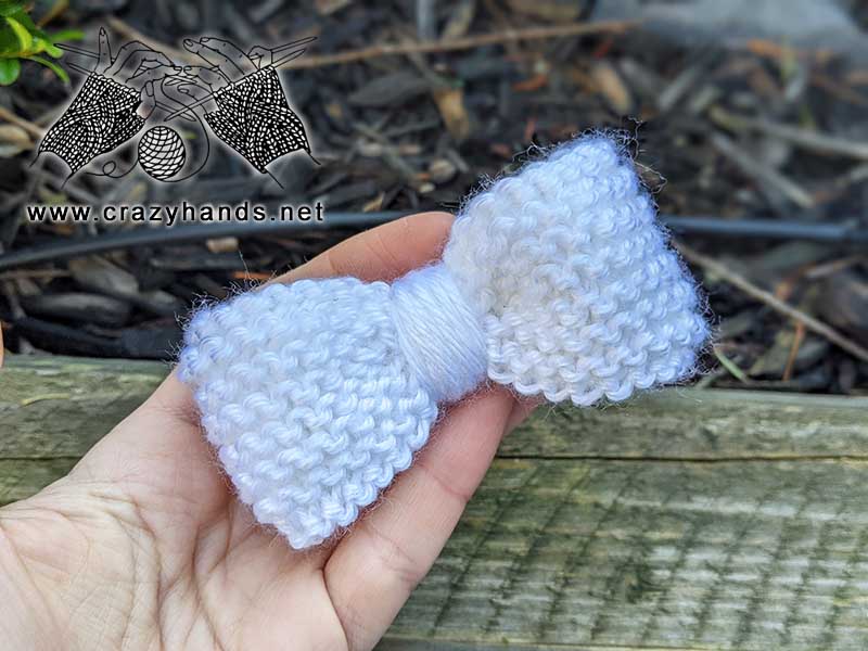 Knit Bow with Straight Needles Free Pattern · Crazy Hands