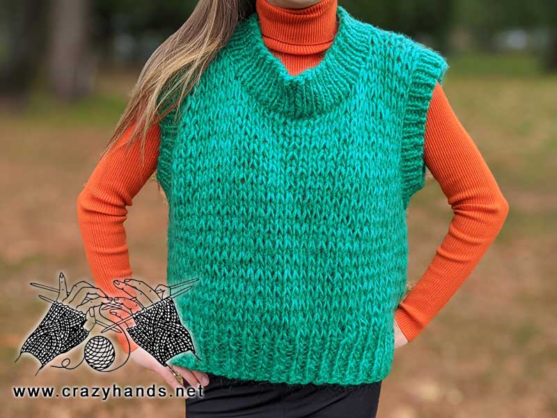 classic knit vest pattern for women