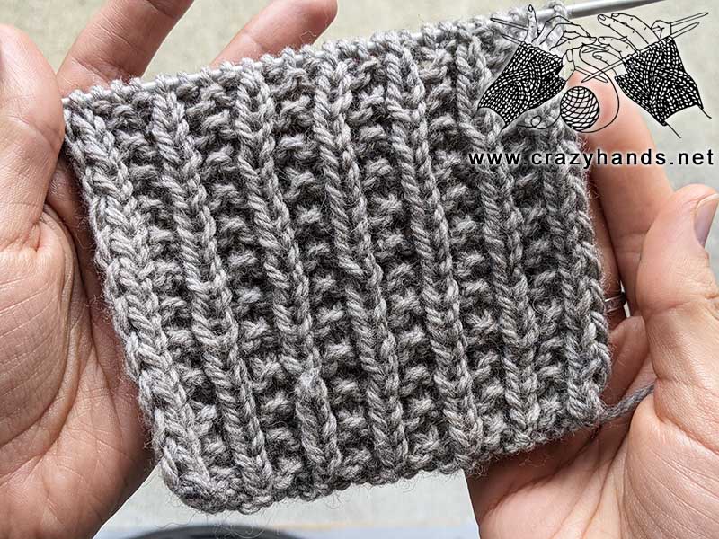 iron knit stitch for a hat or a scarf