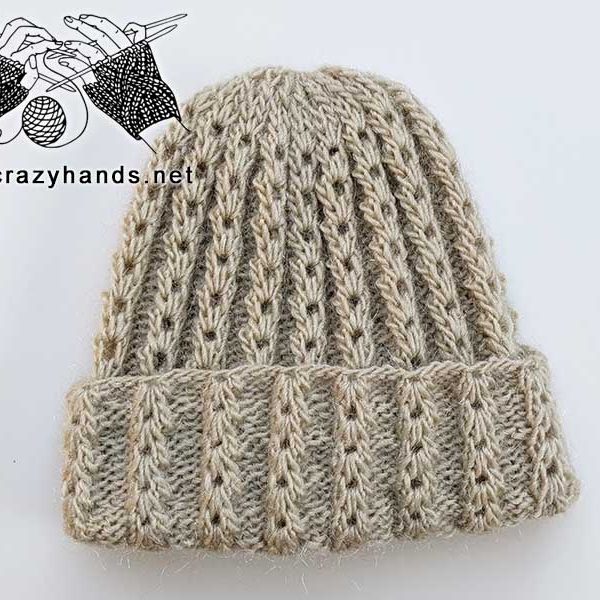 Ads-Free Sage Knit Hat Pattern · Crazy Hands