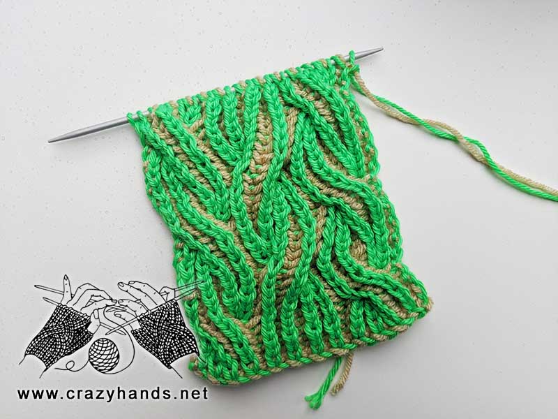 cable knit brioche scarf