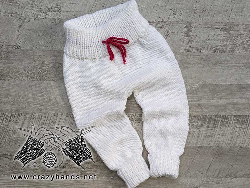 knit baby pants, size 6-12 months old