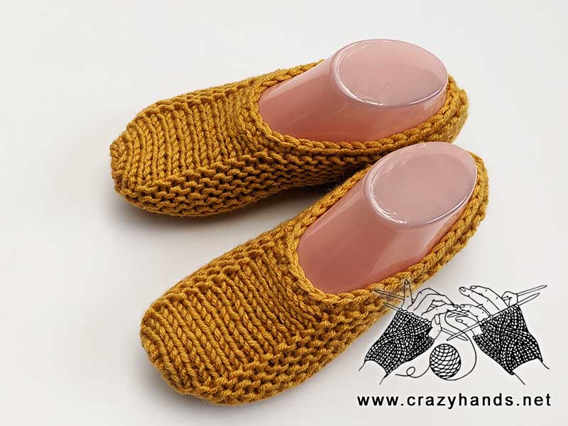 Flat Knit Two-needles Slippers