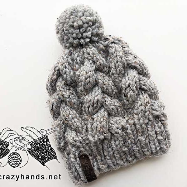 chunky knit cable beanie pattern