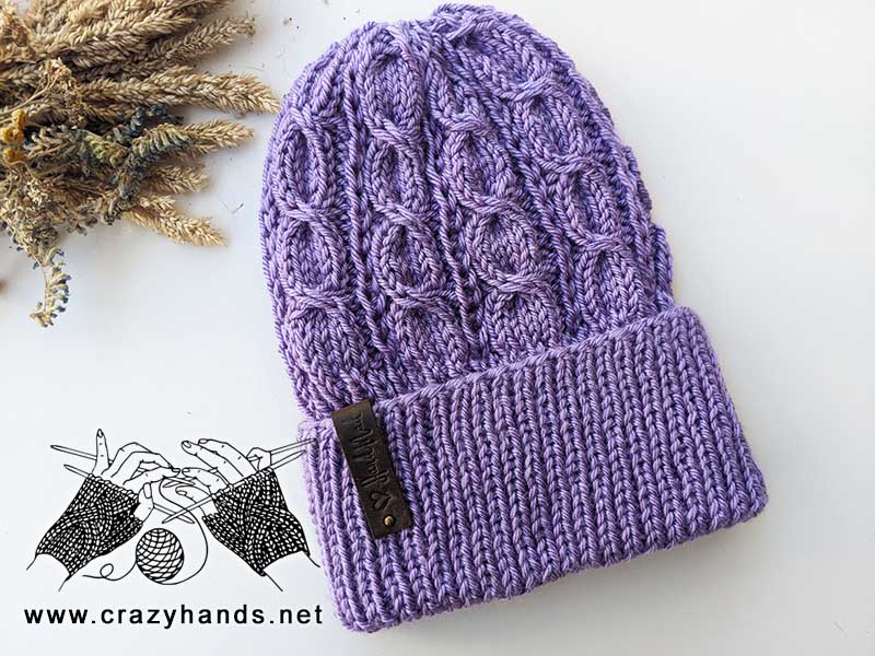 viola cable knit hat pattern