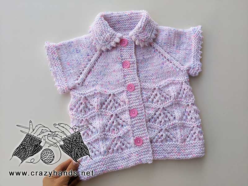 lace knit cardigan for baby 6-12 months old