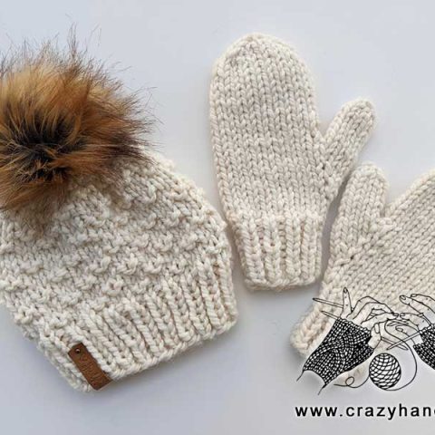 Ads-Free Raindrops Chunky Knit Hat Pattern for Women · Crazy Hands
