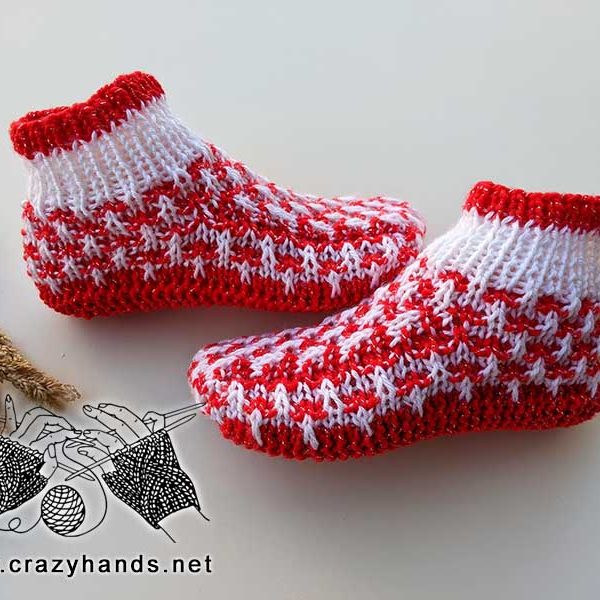 flat knit christmas socks pattern