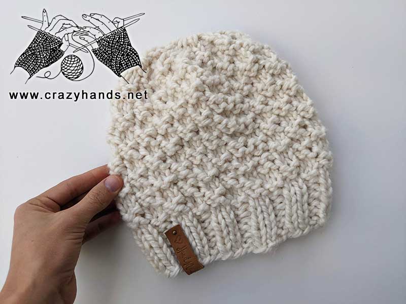 frosty chunky knit hat pattern