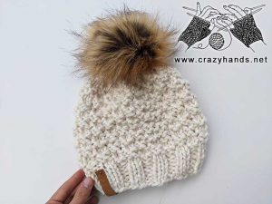 Frosty Chunky Knit Hat Free Pattern · Crazy Hands