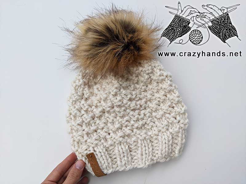 Spikelet Bulky Yarn Knit Hat Free Pattern · Crazy Hands