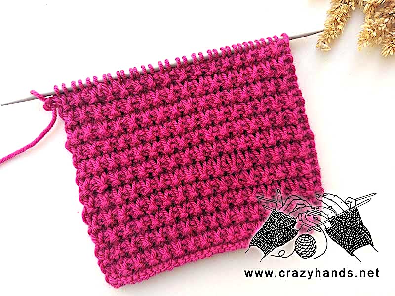 lily knit stitch - only knit stitches