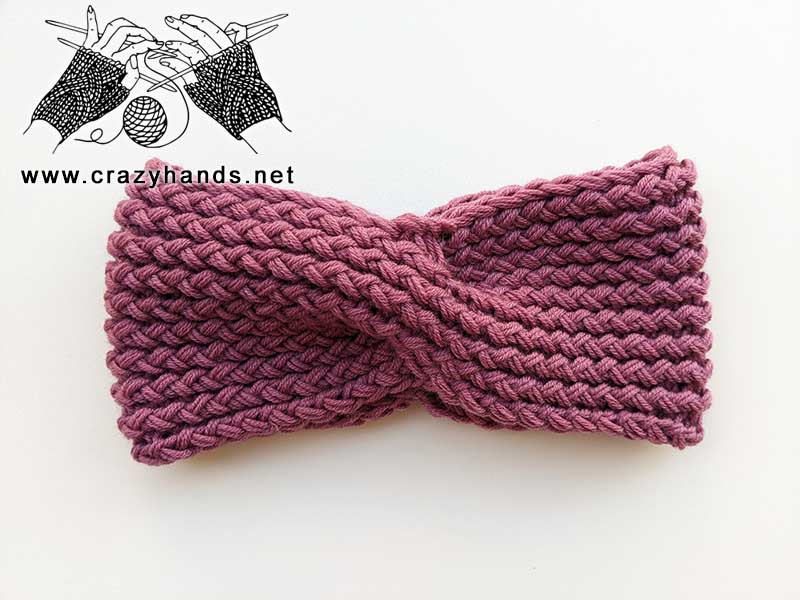 Twisted Knit Headband Free Pattern · Crazy Hands