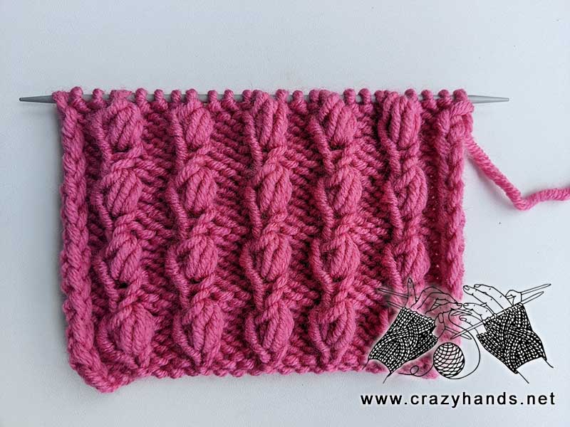 bulky fiore knit stitch