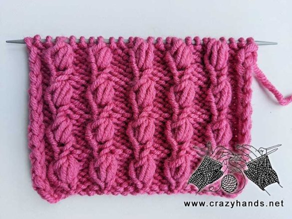 Fiore Knit Stitch Free Pattern · Crazy Hands