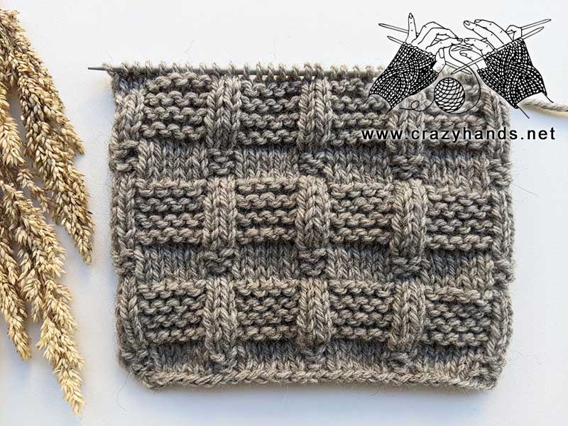 tieback knit stitch - only knit and purl stitches